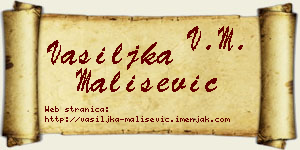 Vasiljka Mališević vizit kartica